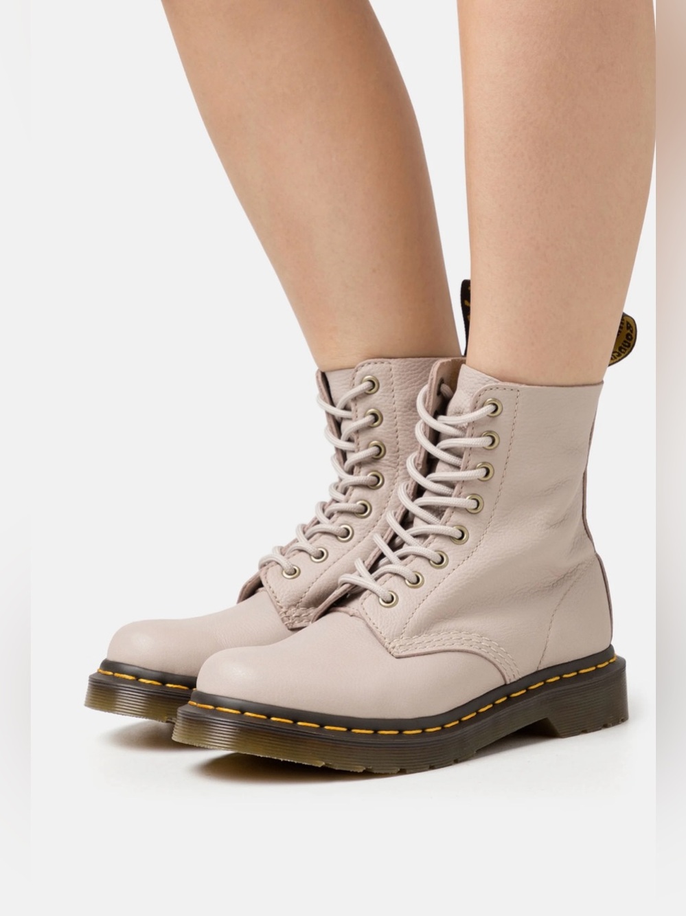 Dr. Martens Women's 1460 Pascal Virginia Leather Boots in Taupe